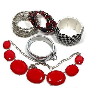 Jewelry Lot Wearable 80s - 10s Bracelets Necklace 5 items